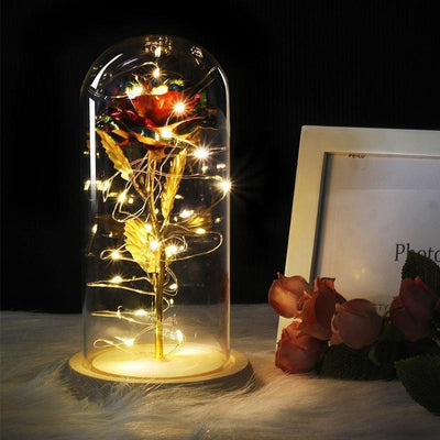 Beauty & the Beast Rose Lamp