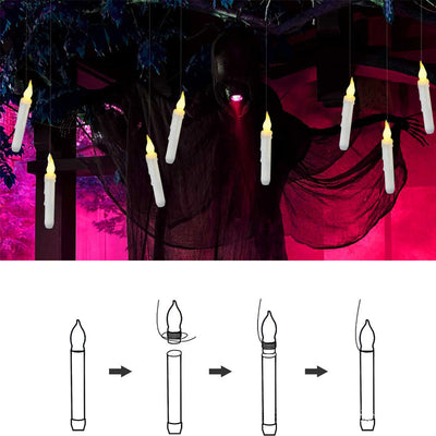 Fantasy Floating Candles with Wand Remote