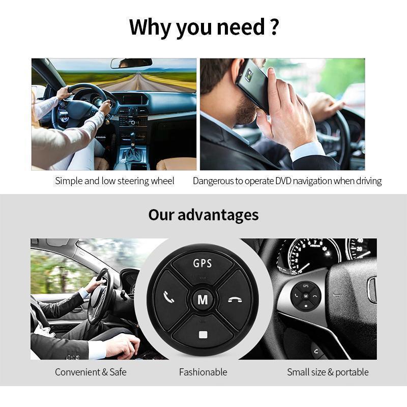 Wireless Car Steering Wheel Media Remote Control